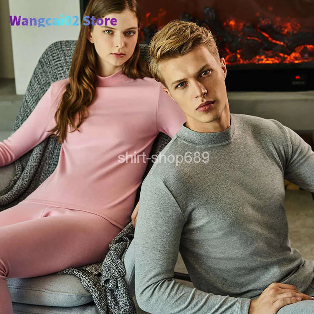 Mens Thermal Underwear Threegun Underwear Winter Mens Womens Warm Thermal Set Winter Bottoms Half High Collar Underdirts Thick Invisible Roupa Termica 020723H