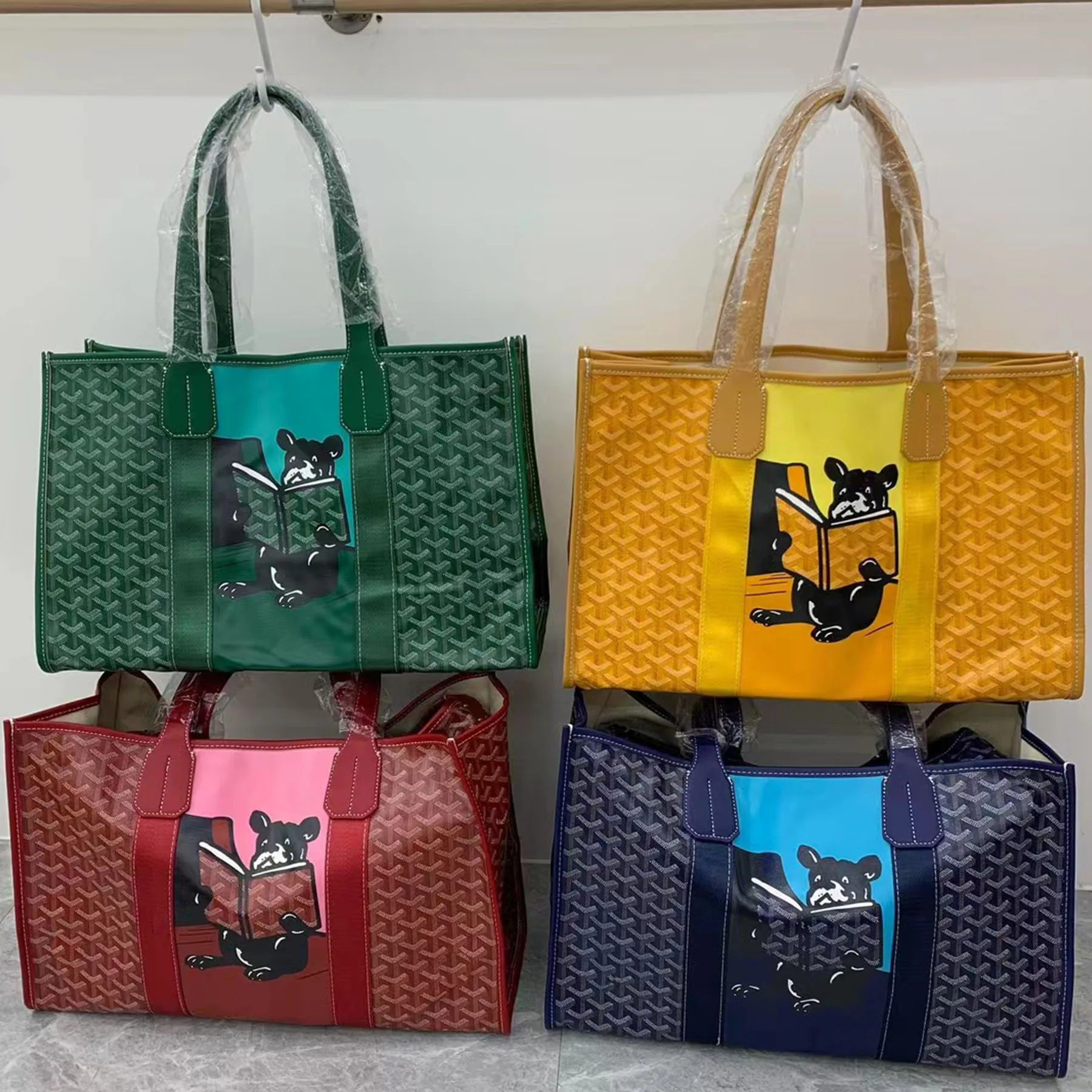 10A designer large villette tote women luxury gy handbag genuine leather widened soft handle messenger bag high quality shoulde bag with 4 color