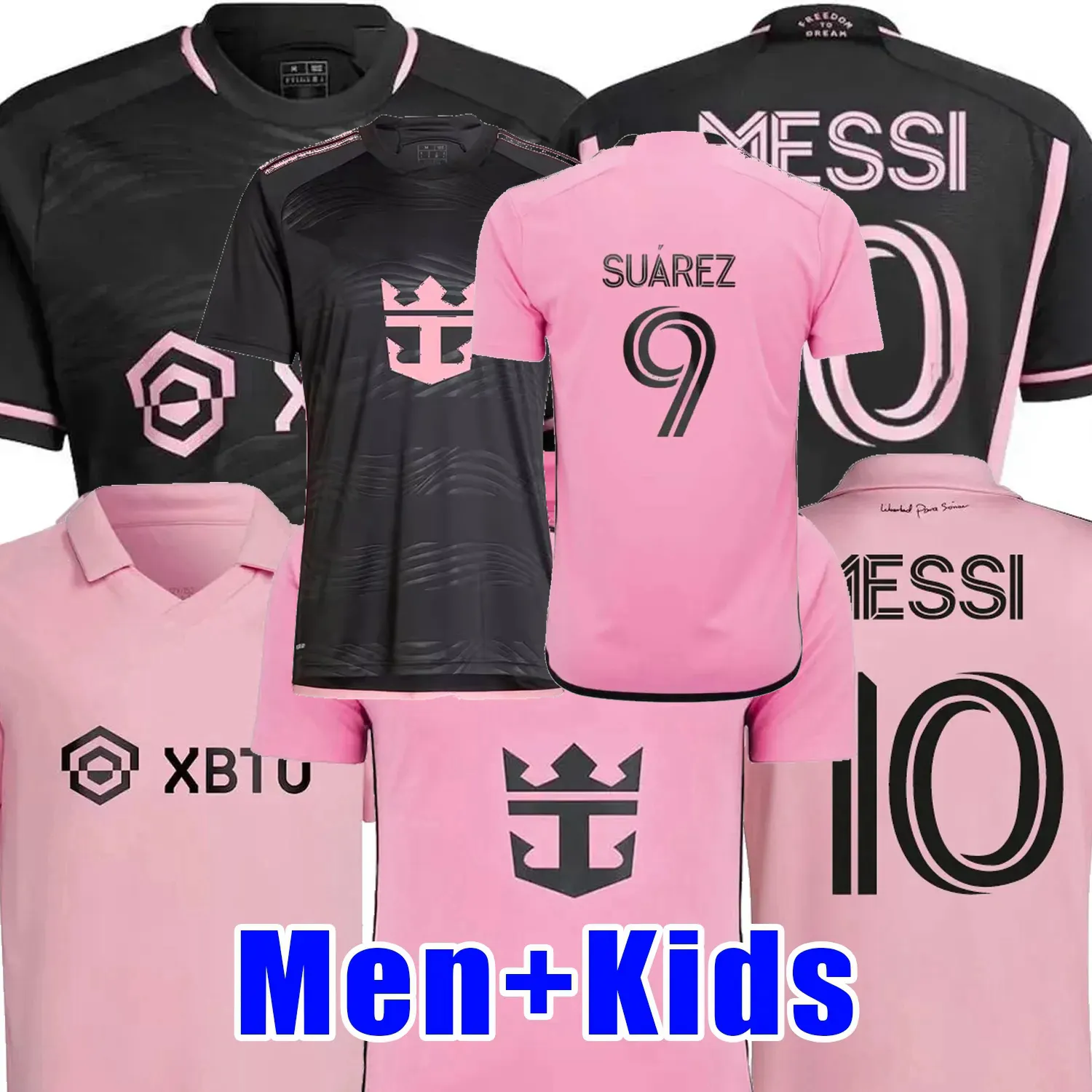 Messis 2023 2024 2025 Miamis CF Soccer Jerseys Inter Suarez Jordi Alba Sergio Gomez Cremaschi Farias Yedlin 23 24 25 Fotbollsmän Kids Player and Fans Version Shirt 4xl