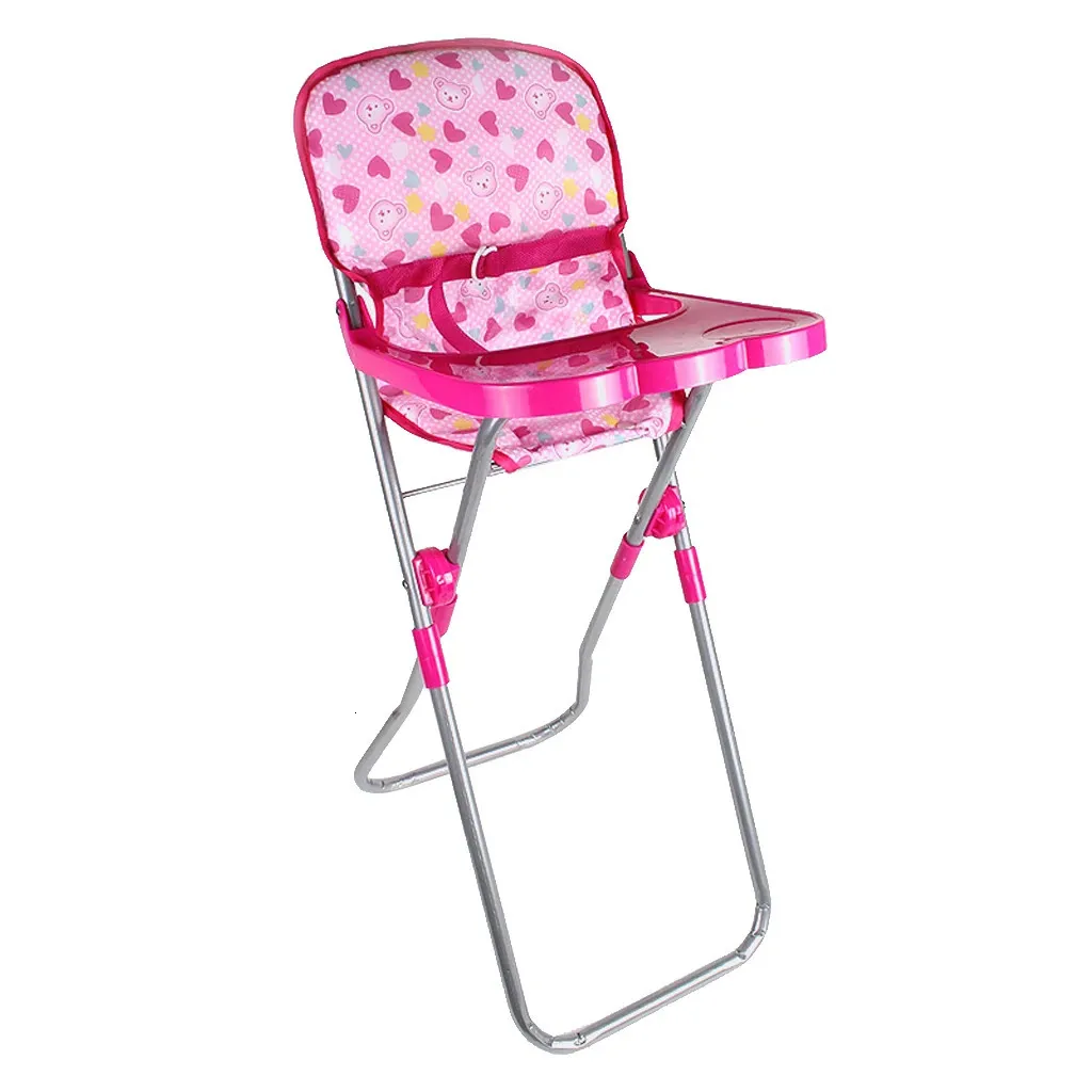 Nursery Room Furniture Decor - ABS Baby Doll High Chair Kid Pretend Play Toy