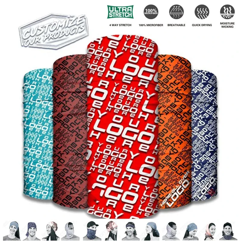 Personalizado pescoço gaiter tubo máscara bandana cachecol bandanas esporte respirável balaclava ciclismo pesca lenço snood verão 240124