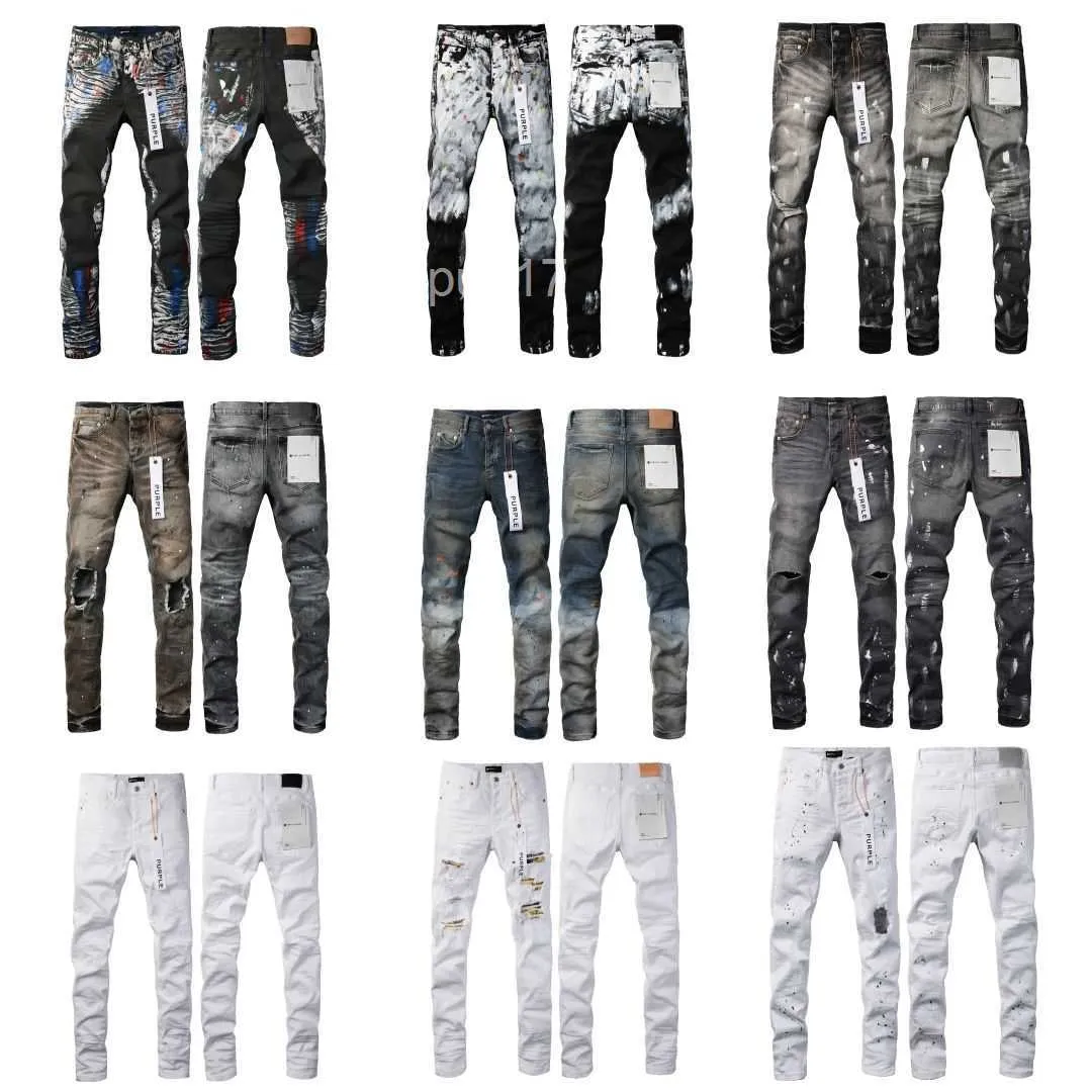 Marka projektantów dżins men kobiet High Street Wash Dżins haftowe zamek błyskawiczny szczupły jeansy z prostymi nogami