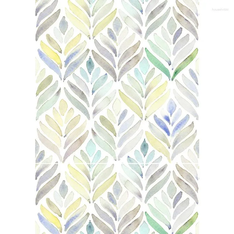 Wallpapers esboço linhas descascadas e coladas auto-adesivas mão desenhada em forma de leque folhas adesivos de parede quarto decoração de casa