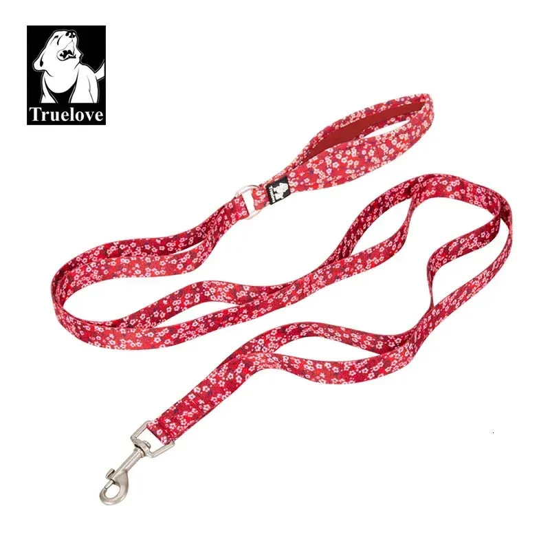 Truelove Floral Pet smycz smycz neoprenowy uchwyt Kontrola ruchu i kot wystarczająco silny i łatwy w użyciu TLL3112 240124