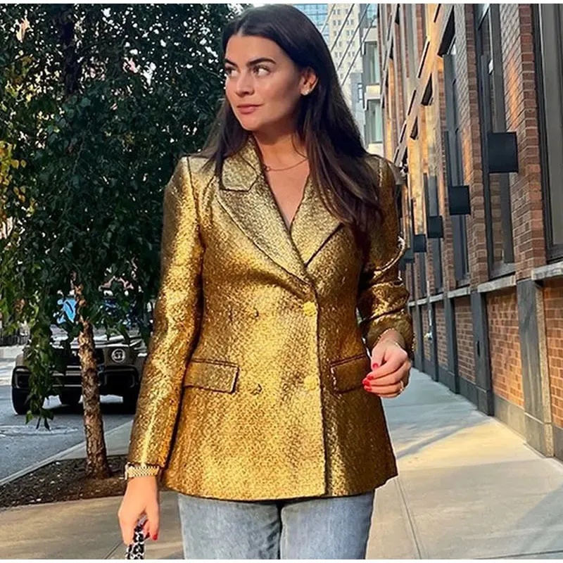 アウターその他 GCDS Woman Blazer Gold AI22W210512 MX ef476593-d16d-4ff1-ad57-
