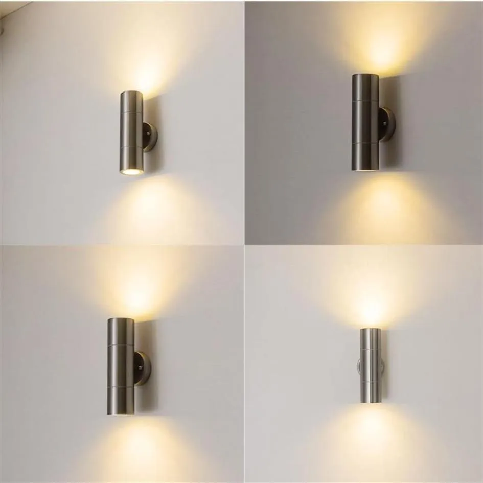 Utomhusvattentät IP65 Vägglampa Modern LED -ljus inomhus Sconce Dekorativ belysning Porch Garden Lights GU10 Lamps293E