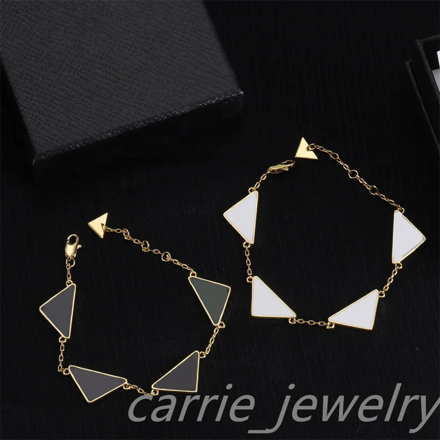 Женский дизайнерский браслет, классические треугольные браслеты, унисекс, 4 цвета, ювелирная цепочка, высокое качество