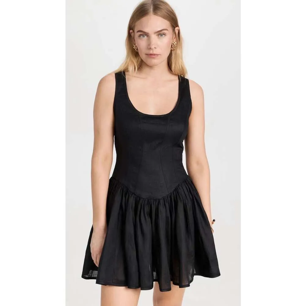 Ummer férias mulheres mini vestidos nova chegada 2024 s vestidos pretos sem mangas vestidos de grife para roupas femininas stylefz0044