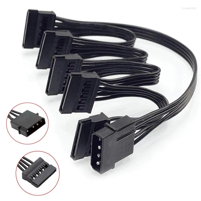 Computerkabel 4Pin Festplattenstromkabel 1 Stecker auf 3/4/5/6 Buchse Splitter Adapter SATA Festplattenverlängerung für DIY PC Sever