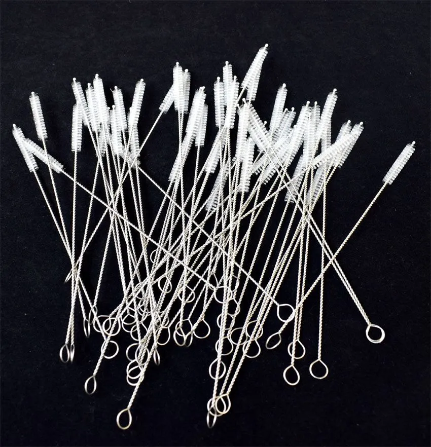 17.5cm stainless steel straw brushes Wash Drinking Pipe Straw Brushes Brush Cleaner Straw Cleaning Brush