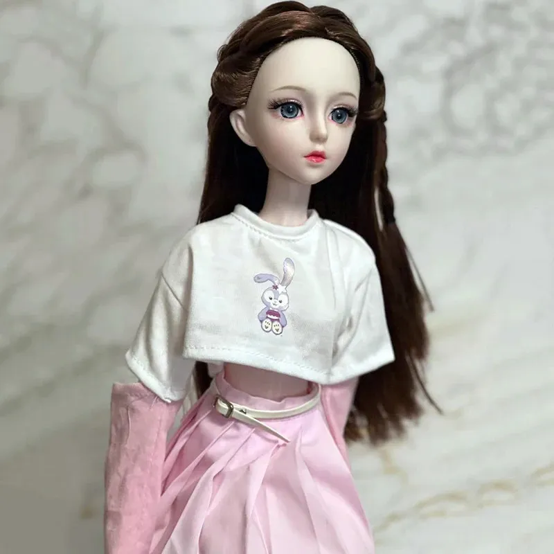Fashion 60cm Doll Clothes Female 13 BJD Model White Skin Kids Girls Toy Gift Dolls for 240122