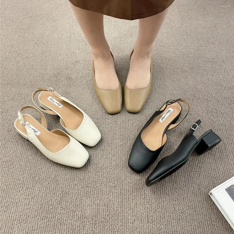 Sandals Bailamos Brand Women Fashion Shallow Slip On Ladies Mary Jane Shoes Low Heel Elegant Dress Slingback