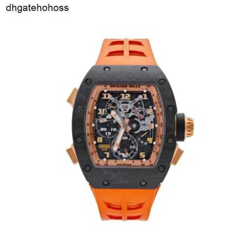 Richardmills Horloge Zwitserse Mechanische Horloges Richar Mille Koolstofvezel Tpt Rose Gold Aziatische Editie Rm004v3 Limited Heren