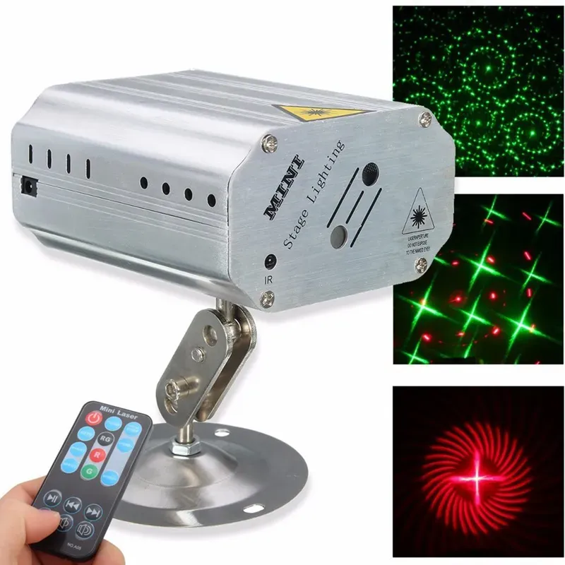 Voice Control Music Rhythm Flash Light LED Laser Projector Stage DJ Disco Light Club Dancing Party LightS Stage Effect Lighting LL