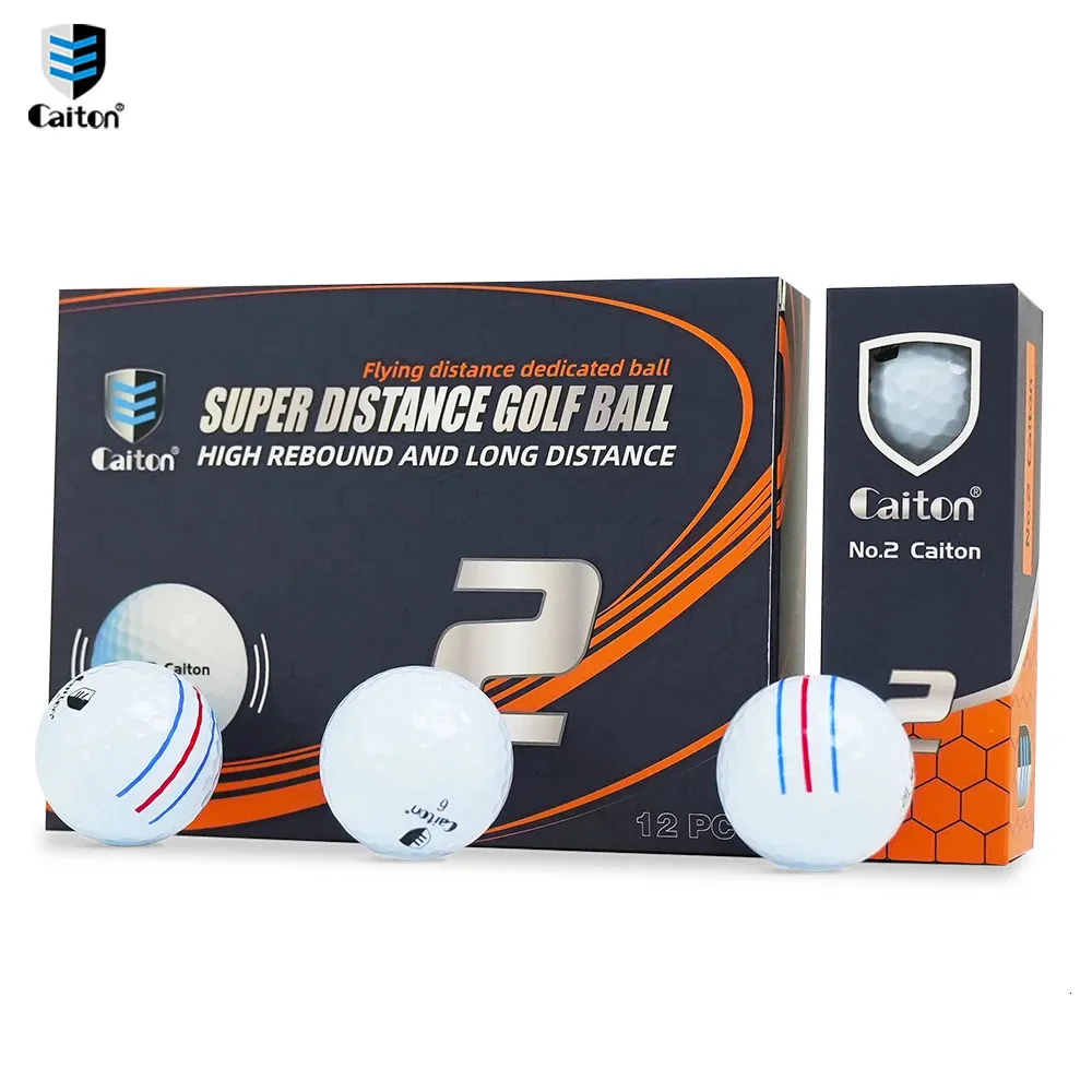 Caiton 12st Golf Super Long -Distance Double -Layer Ball Lncrease 40 Yards Flying Distance -Longer and Straighter Soft Feel 240124