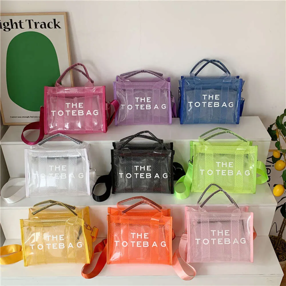 New Trendy Large Capacity Transparent Jelly Women's Leisure Commuter One Shoulder Handheld Tote Bag 2024 Design Fashion 78% Off Store wholesale