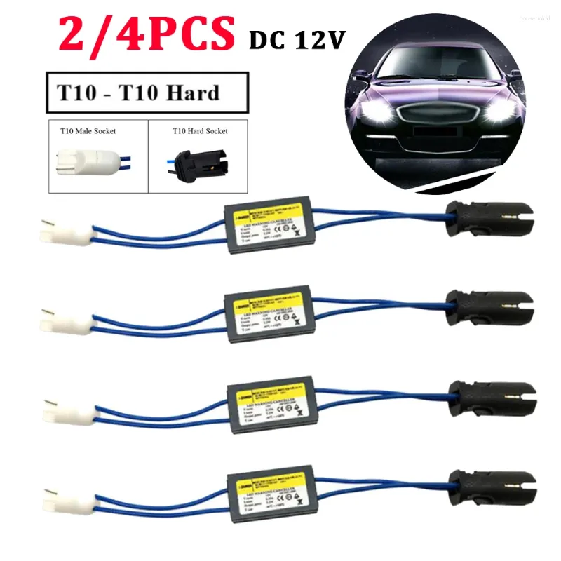Lighting System 2/4pcs T10 12V Canbus Decoder Cable Universal LED Warning Canceller 501 T 10 W5W 192 168 Car Lights Error Load Resistor