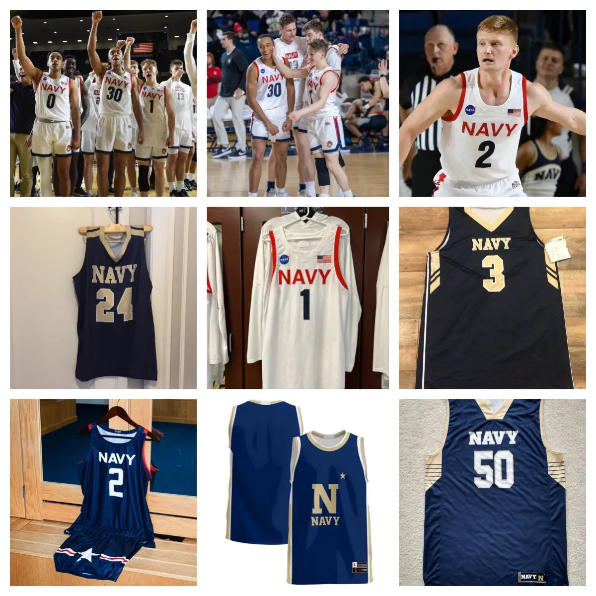 Navy Midshipmen Custom Basketball Jersey #0 Austin Inge #1 Austin Benigni #2 Lysander Rehnstrom #3 Cam Cole #5 Mitch Fischer #6 Jalen White #7 Kam Summers