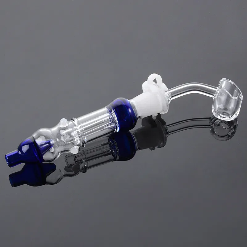 Thick Pyrex NC Nector Collector Mini Hookahs Smoking Pipes 10mm joint Glass Bong Nector Collectors Rigs Water Pipe With Banger Clip