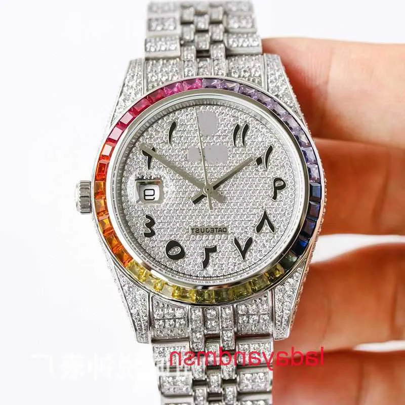 Topkwaliteit Originele ZF Roless -horloges voor vrouwen en mannen Full Sky Star Diamond Log Watch Volledig automatische mechanische modeheren met geschenkdoos 30pw