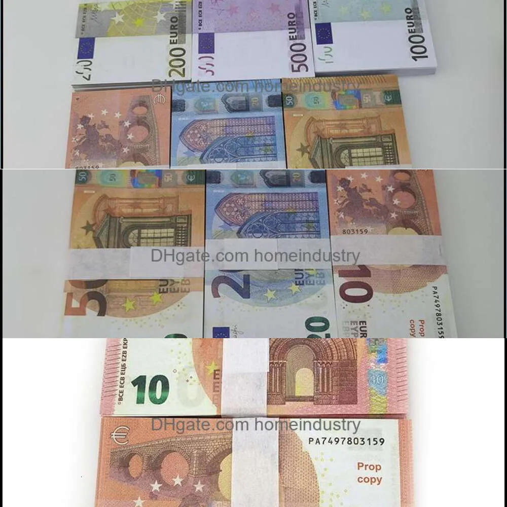 Sonstige festliche Partyversorgungen Partyversorgungen Filmgeld Banknote 5 10 20 50 Dollar Euros Realistische Spielzeug-Bar Requisiten Kopie Währung Fauxdhr 9m0Z4W