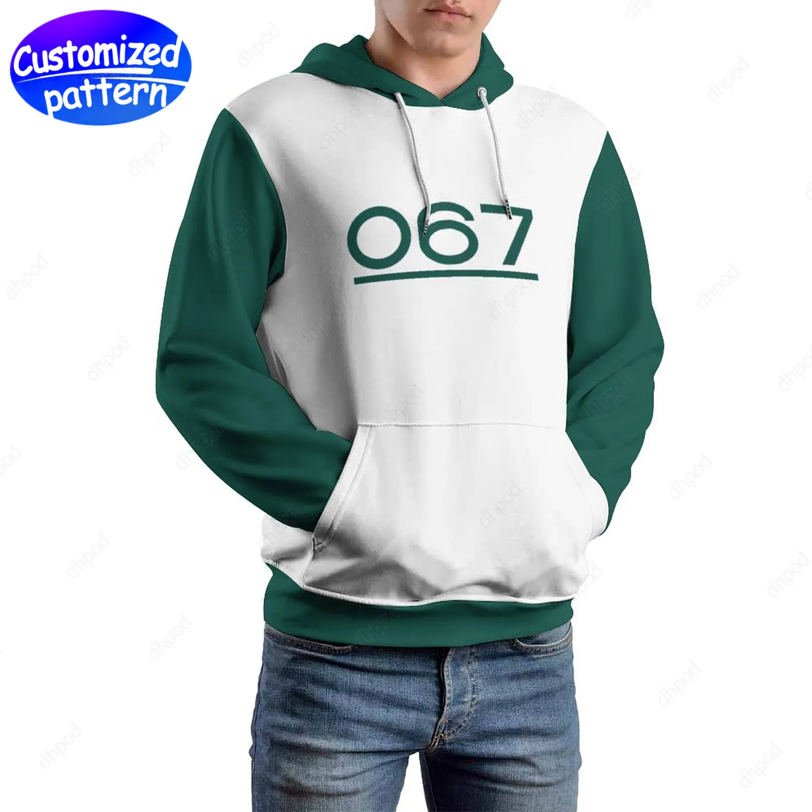 designer Men Hoodies & Sweatshirts white green hip-hop rock Custom patterned caps preppy casual Athleisure sports outdoor wholesale hoodie Men Clothing big size s-5xl