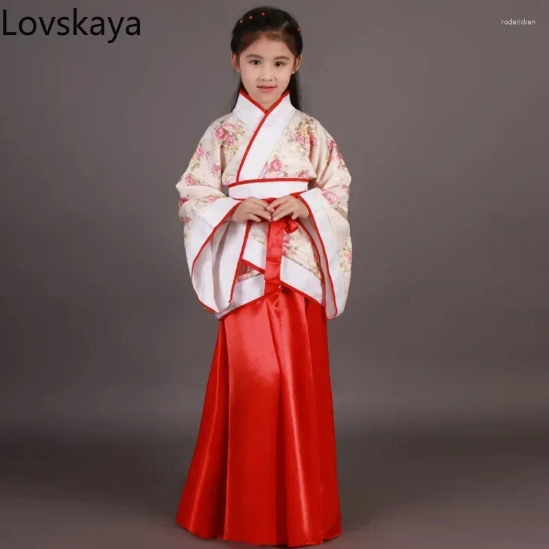 Stage Wear Tang Hanfu Chaogui Girl Vêtements pour enfants Costume Princesse Robe Guzheng Performance