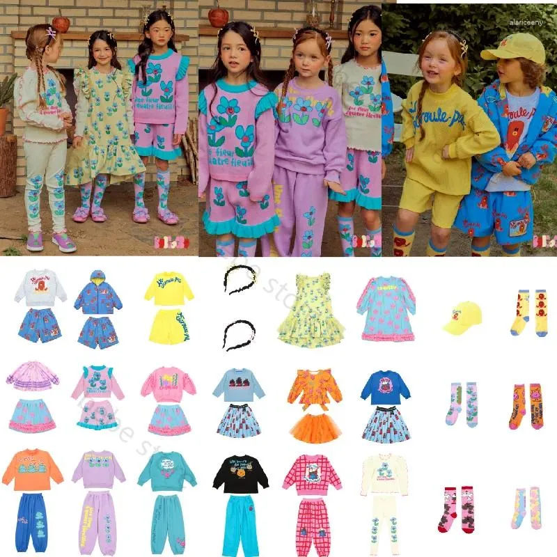 Clothing Sets BEBEBEBE 2024 Korean Children's Cartoon Printed Windproof Waterproof Coat Cute Octopus Sweater Set