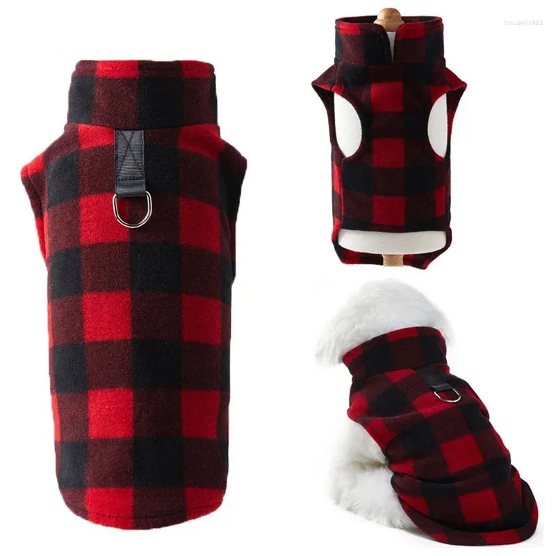 Dog Apparel Winter Warm Cat Puppy Polar Casual Fleece Clothes Soft Comfortable Pet Harness Jacket Small Dogs Chihuahua Lattice Vests