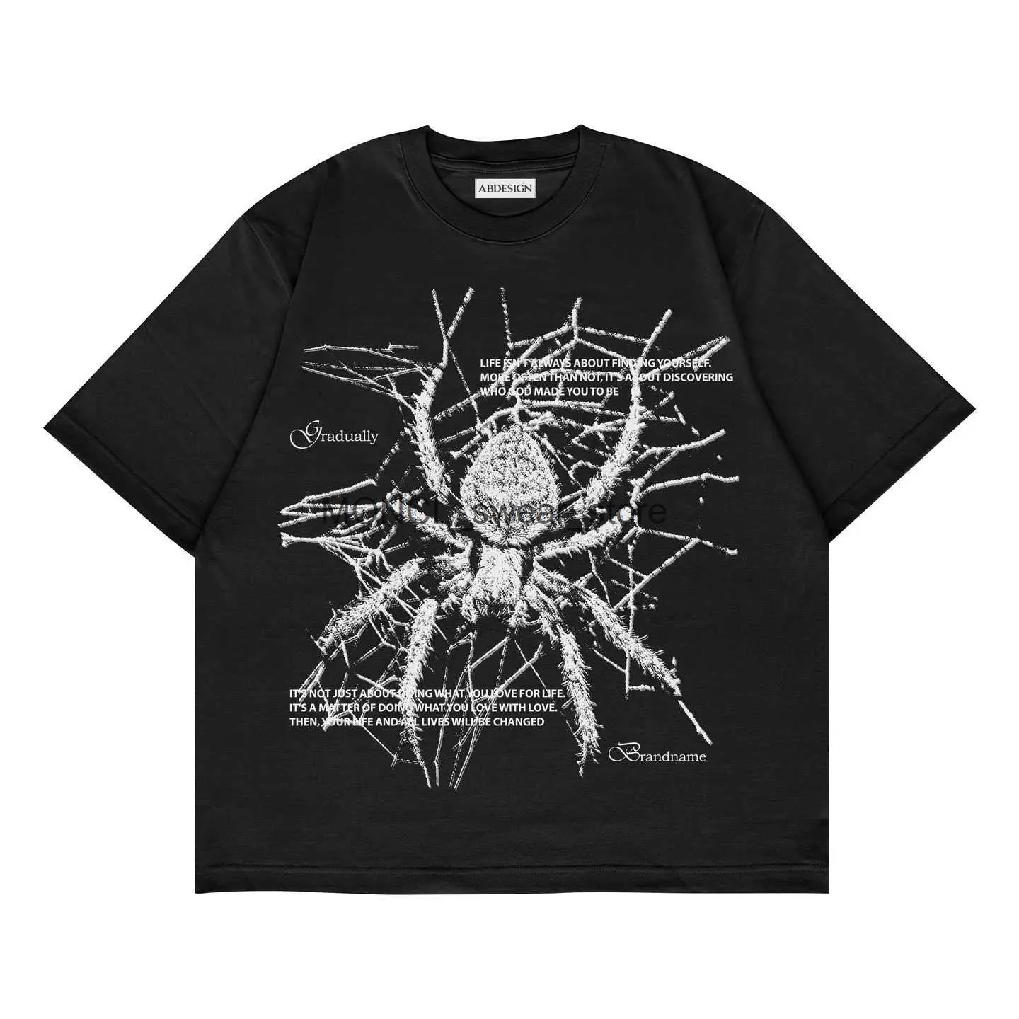 Women's T-Shirt Harajuku new spider Print oversized t shirt men clothing graphic t shirts 2023 pro choice American high quality cotton y2k topsH24131