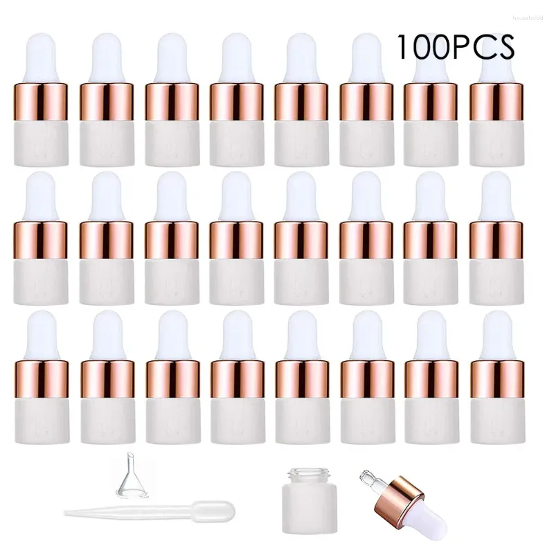 Storage Bottles 100pcs 2ml/3ml/5ml Glass Pipette Bottle Frosted Dropper For Essential Oil Refillable Sample Perfume Vials Jar Containers