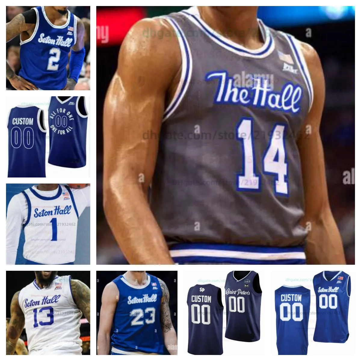 Seton Hall Basketball Jersey NCAA Maillot cousu N'importe quel nom Numéro Hommes Femmes Jeunes Brodé Jaden Bediako Gionn Swann Isaiah Coleman Malachi Brown JaQuan Harris