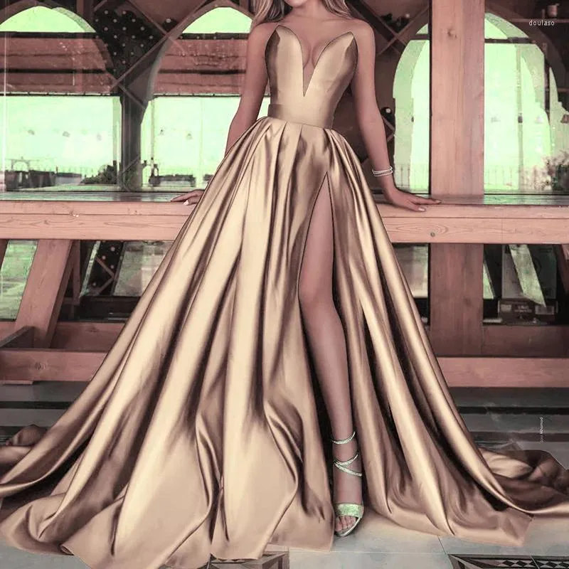 Casual Dresses For Women Elegant Off Shoulder Wedding Gowns With High Split  Luxury Fold Party Dress For Spring Summer Special Occasion From Doulaso,  $19.04 In Bulk | DHgate.Com