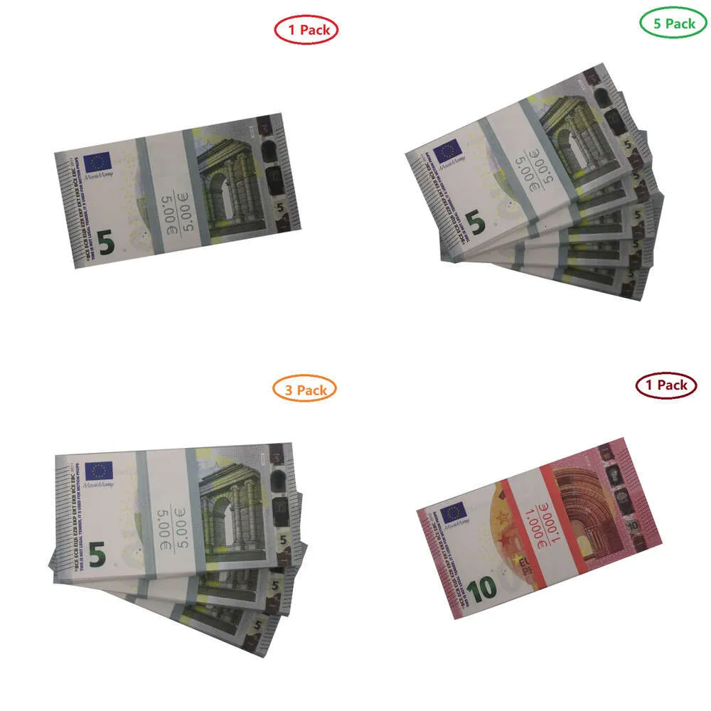 Prop Money Copy Toy Euros Party réaliste faux britannique UK Notes Paper Money Pretend Double Side237FixlBTW2V