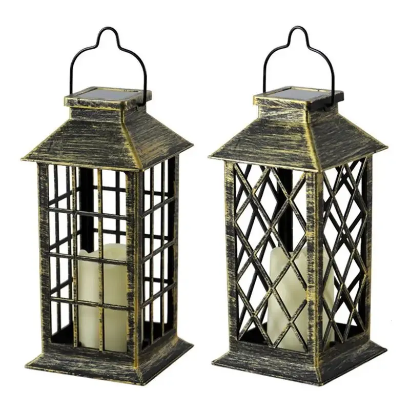 Latarnia Solar Outdoor Bez Flimle Candle Lanterns Wodoodporne światła LED dla tabeli 240122