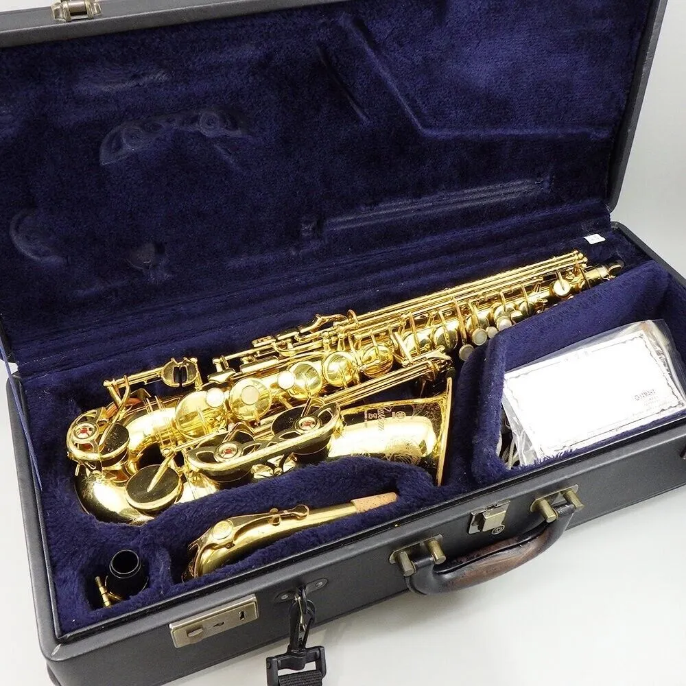 Yas 82z yas82z saxofone alto personalizado dourado com estojo instrumento musical