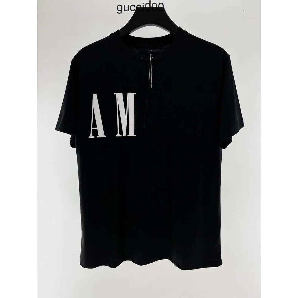 T-shirt amari Lettres amirl amis Mode AM amar Man miri 2022 couleur Hommes T-shirts Chemise Designer Pure Haute Qualité Courte Femme Manches T-shirts Occasionnels Vêtements