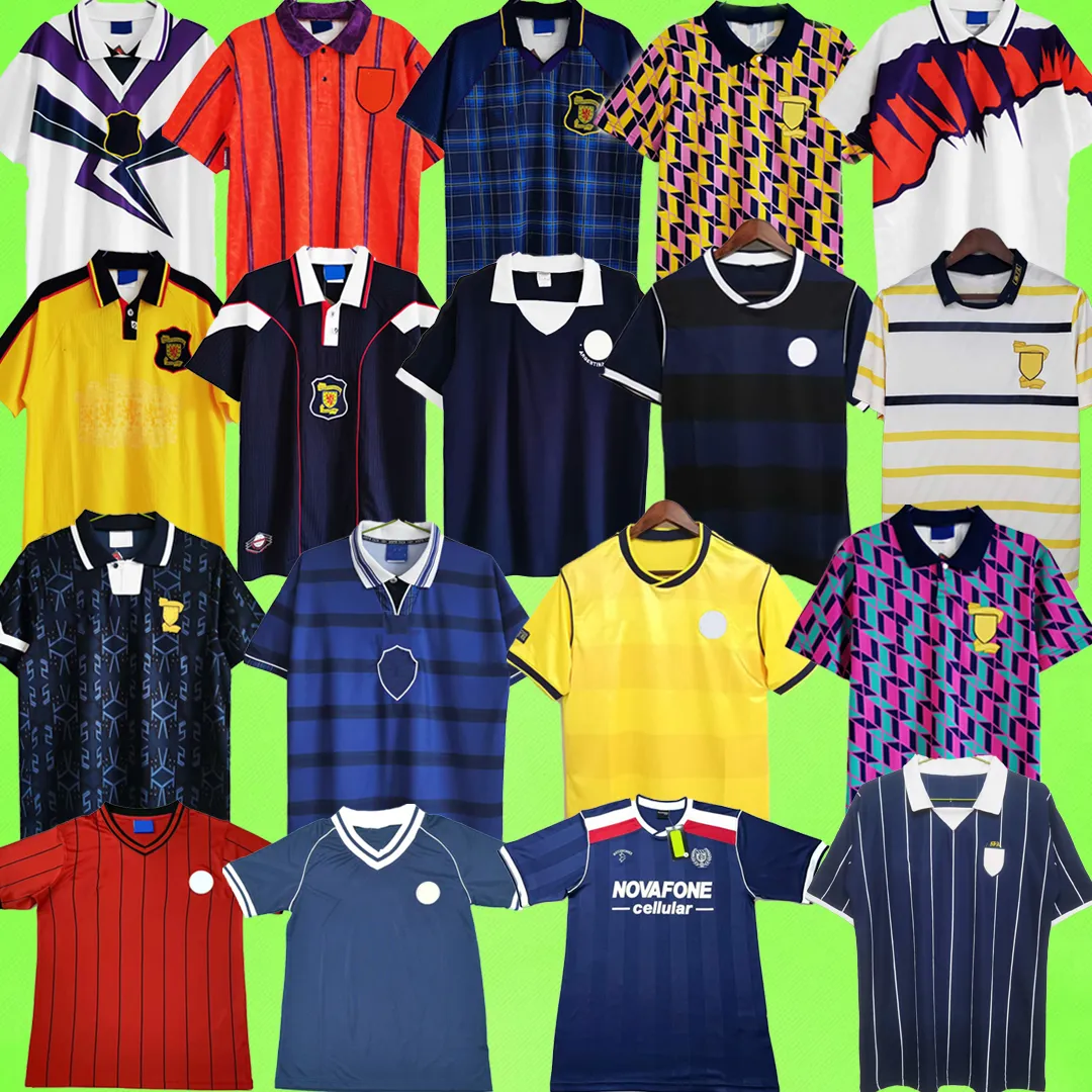 Schotland Retro voetbalshirts The Dee 1978 1982 1986 1988 1989 1990 1991 1992 1993 1994 1996 1998 2000 2002 voetbalshirt 78 82 86 87 88 89 00 02 Donkerblauw vintage uniform