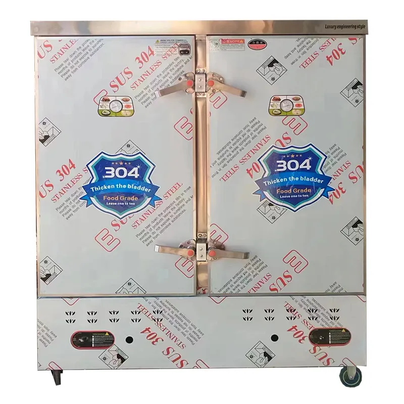 Gabinete de arroz al vapor a gas Gabinete de vapor eléctrico comercial automático para alimentos, vapor rápido, distribución uniforme, durabilidad duradera