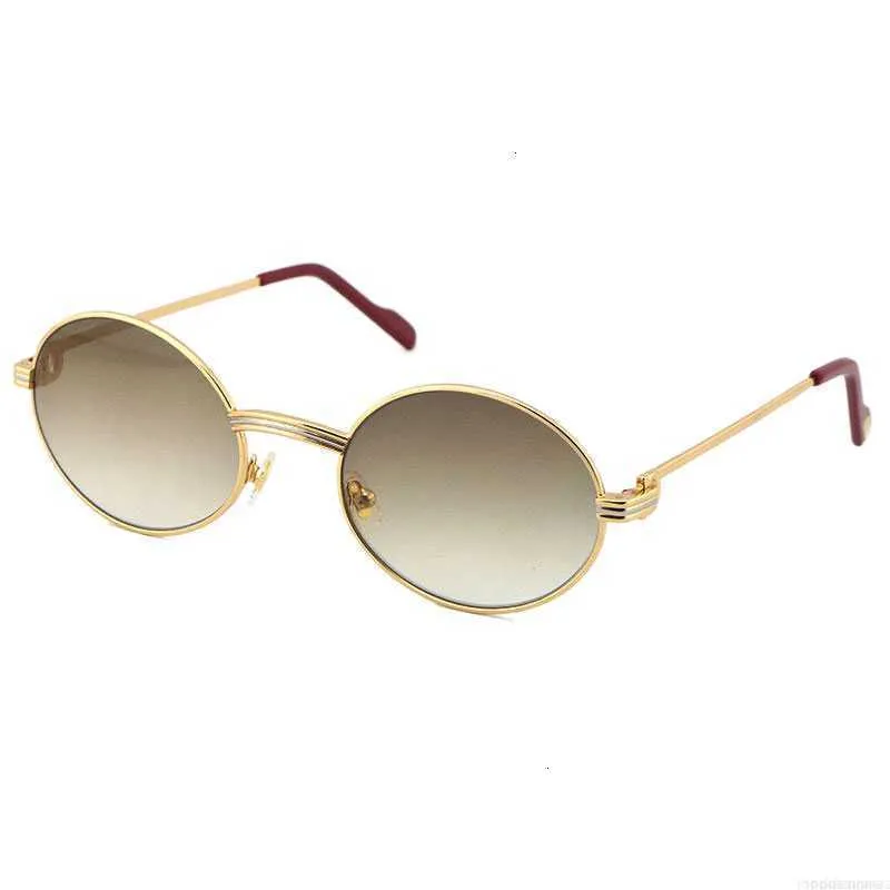 Sunglasses Wholesale Larger 1186111 Metal Sunglasses Exquisite Both men and women Adumbral Glasses UV40 Lens Size5522140mm silver 18K gold frame Eyewear Round Eye