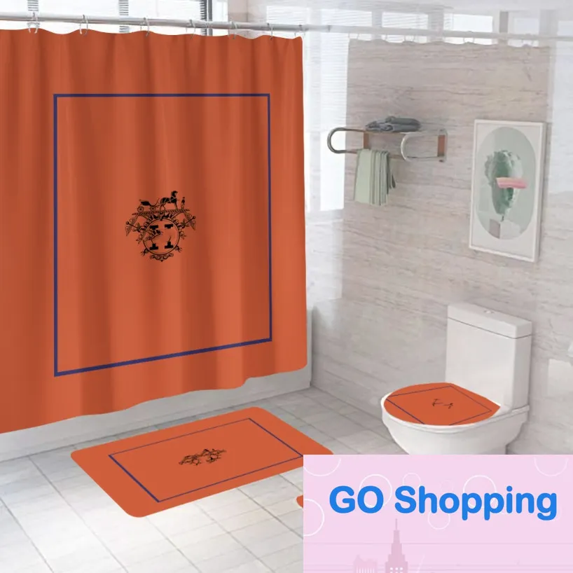 Enkel digital tryckning vattentät mögelprovande polyester badrum duschgardin partition gardin badrumsmaterial