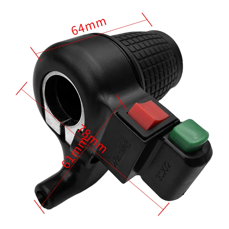 24V 36V 48V Electric Bike Throttle Turn Modified Speed ​​Control Handle Bar Throttle Self-Locking Parts