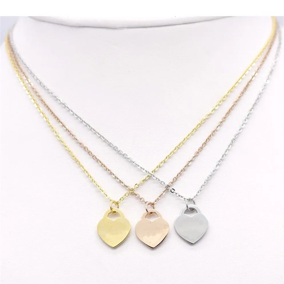 New Brand Heart Love Designer Necklace Classic Fashion For Women Stainless Steel Accessories Pendant Necklaces Pendant Pendants wo2696