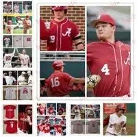 Custom Stitched Alabama Crimson Tide Baseball Jersey 12 Hunter Furtado 30 Jake Leger 38 Dylan Ray 12 Hunter Hoopes 33 Luke Holman Braylon Myers Jerseys