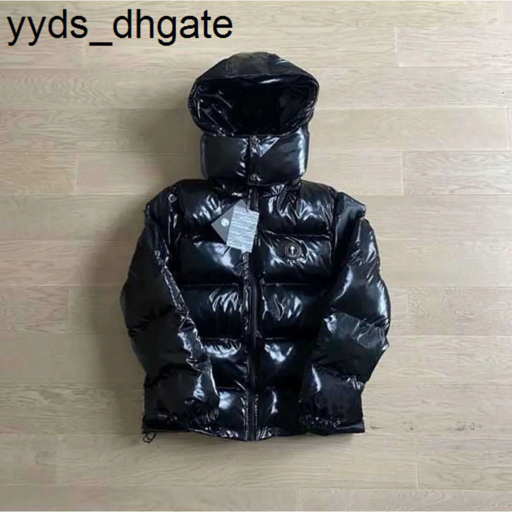 Trapstar Jackets Men Winter Mens Jacket AW20 Irongate Hooded Quilted Women Warm Vintage Kort toppkvalitet broderad bokstäver