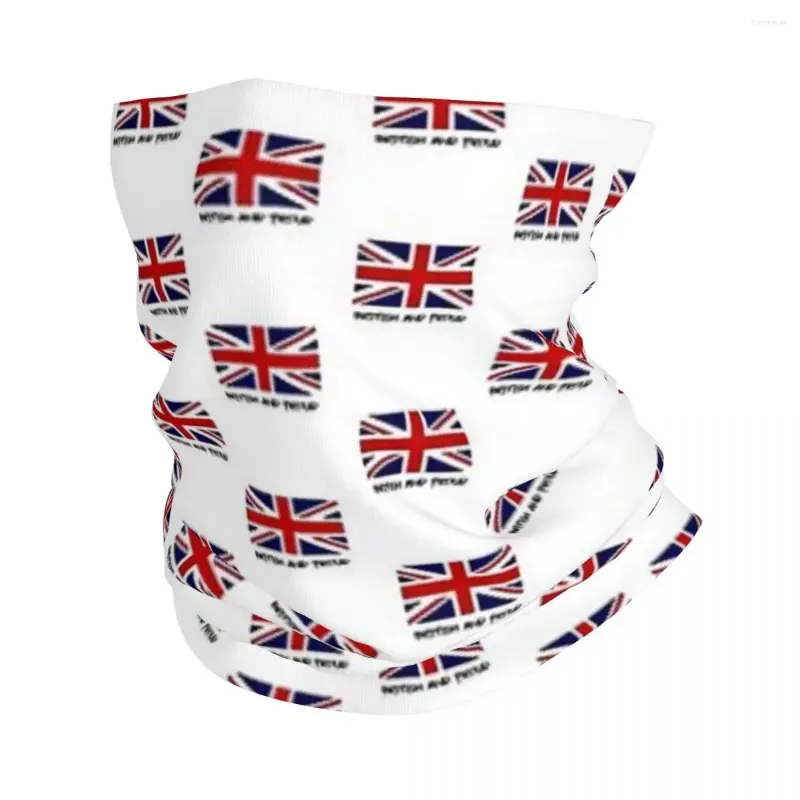 Halsdukar British Flag Union Jack Bandana Neck Cover Printed Magic Scarf Multi-Use pannband som kör unisex vuxen vinter