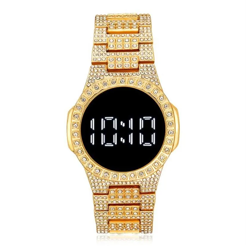 Relógios de pulso Burei LED Digital Display Pulseira Relógio Estudante Moda Diamante Senhoras Quartz Watch20222591
