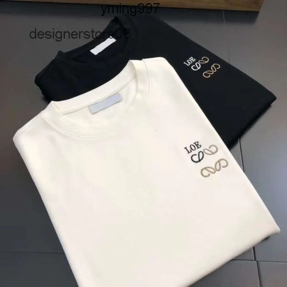 lowewe lowe Loewees loeewe Sleeve Streetwear Men's T-shirts Designer 8EO1 t Embroidery Fashion Top Quality Luxury Cotton Short Tshirts