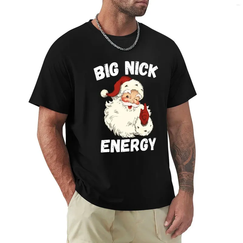 Polos pour hommes Big Nick Energy Santa T-shirt uni Fans de sport vêtements esthétiques t-shirts noirs pour hommes