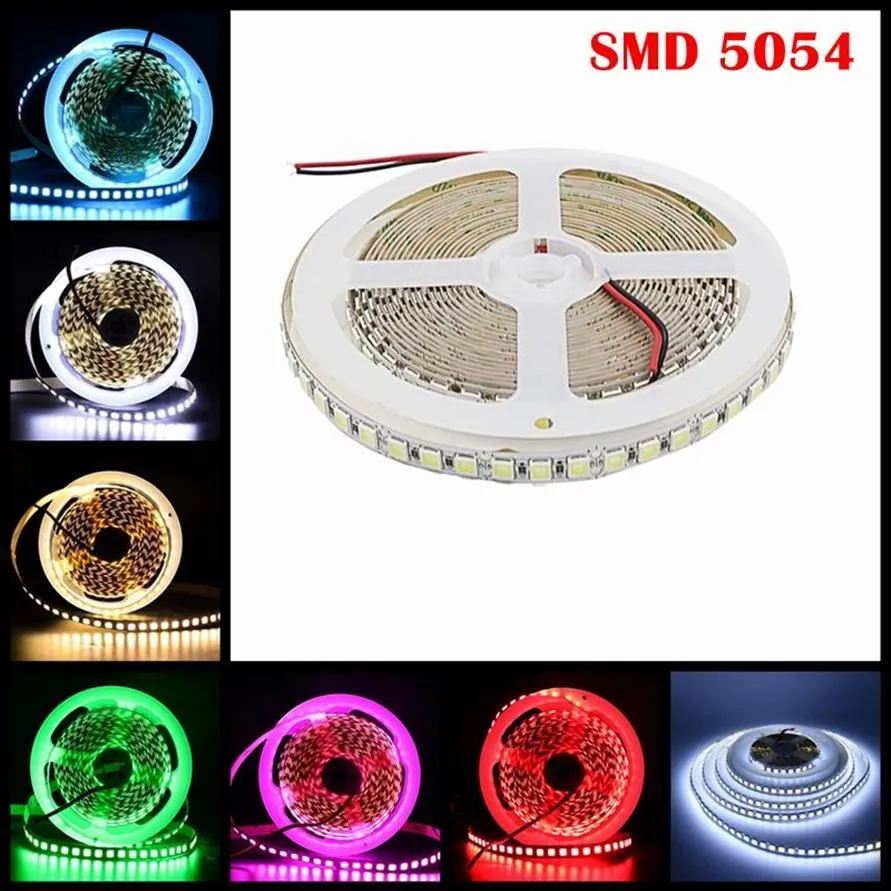 Umlight1688 5054 LED Strip 5m 120LEDs M NONE Waterproof Warm white 600 Led stripe Flexible LED Ribbon Tape More Bright 5050 5630226o